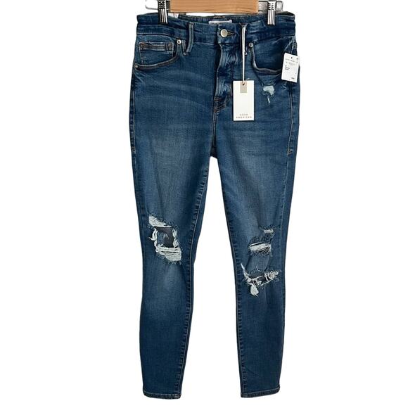 Good American Good Legs Crop Denim Jeans Size 26 NWT - Picture 1 of 11